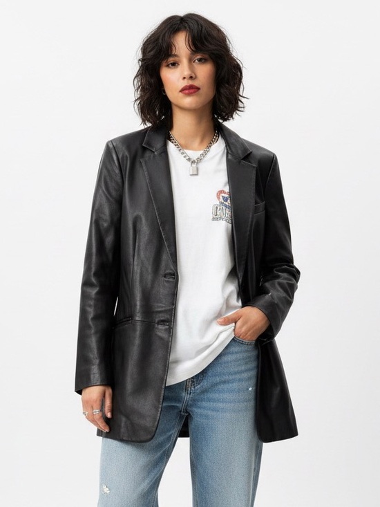 Jackets & Blazers - Rag & Bone Charles Lambskin Leather Blazer in Black Women’s Size 4
